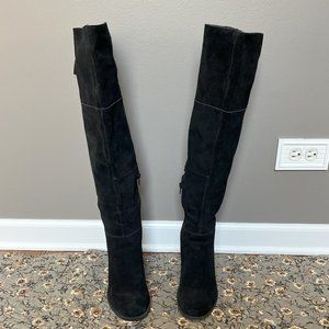 Crown Vintage Cathy Women’s Black Suede Over The Knee Boot – Size 8.5